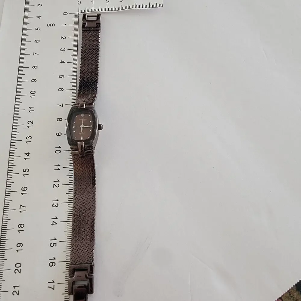 Armitron Womens Watch Brown Dial 25mm Brown Case Mesh Bracelet Quartz Diamond